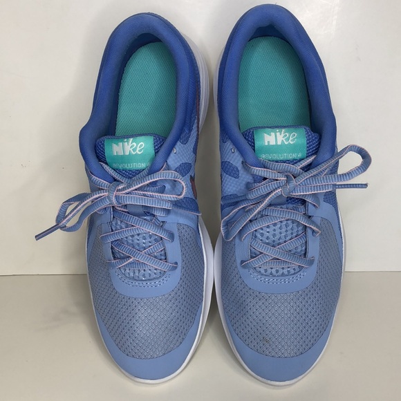 Nike Revolution 4 Royal Pulse Blue Pink Shoe - Picture 5 of 10
